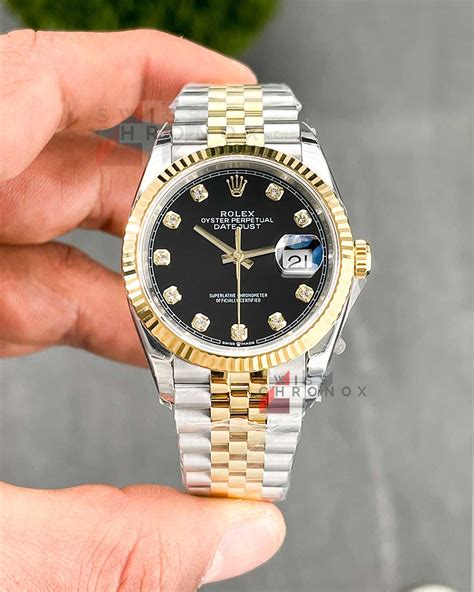 rolex datejust 36 black dial diamond 2019|rolex datejust 36mm price.